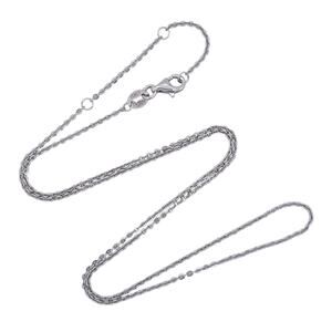 Estate Sterling Silver 925 1.2mm Cable Chain Necklace 15.5", 16.5", 17.5"